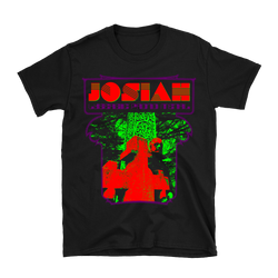 Josiah - Lysergic Proto Metal Red Logo T-Shirt - Black