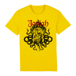 Josiah - Black Heart Red Logo T-Shirt - Yellow