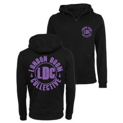 London Doom Collective - Purple Logo Zip Hoodie - Black