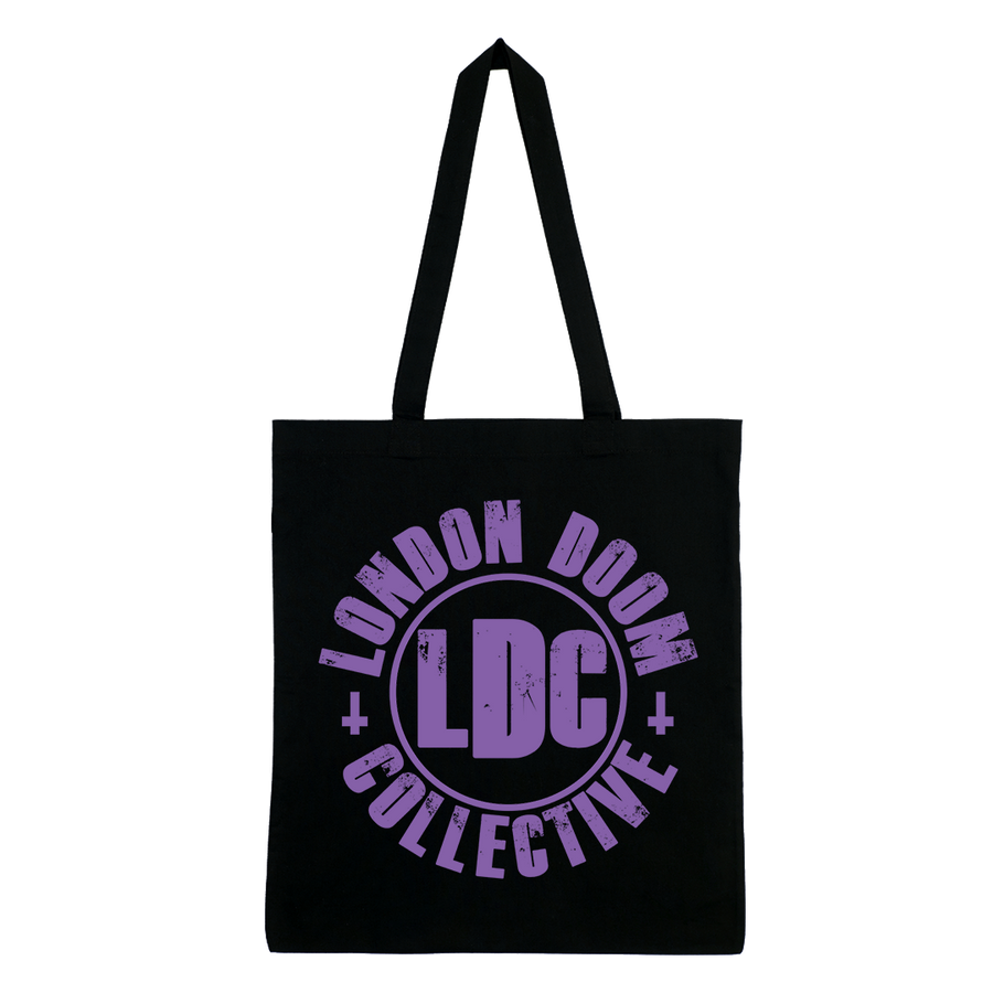 London Doom Collective - Purple Logo Tote Bag - Black
