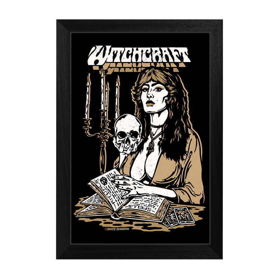 Matt Sabbath - Witchcraft (Gold) Art Print - Framed