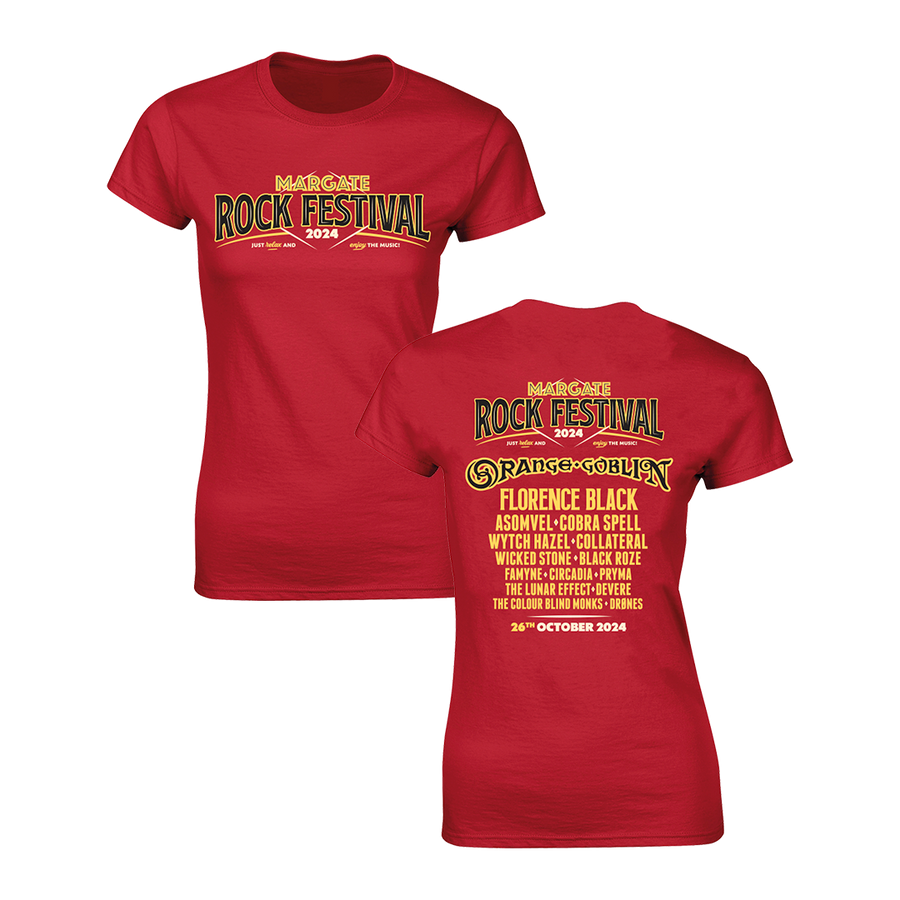 Margate Rock Festival 2024 Women's T-Shirt - Red