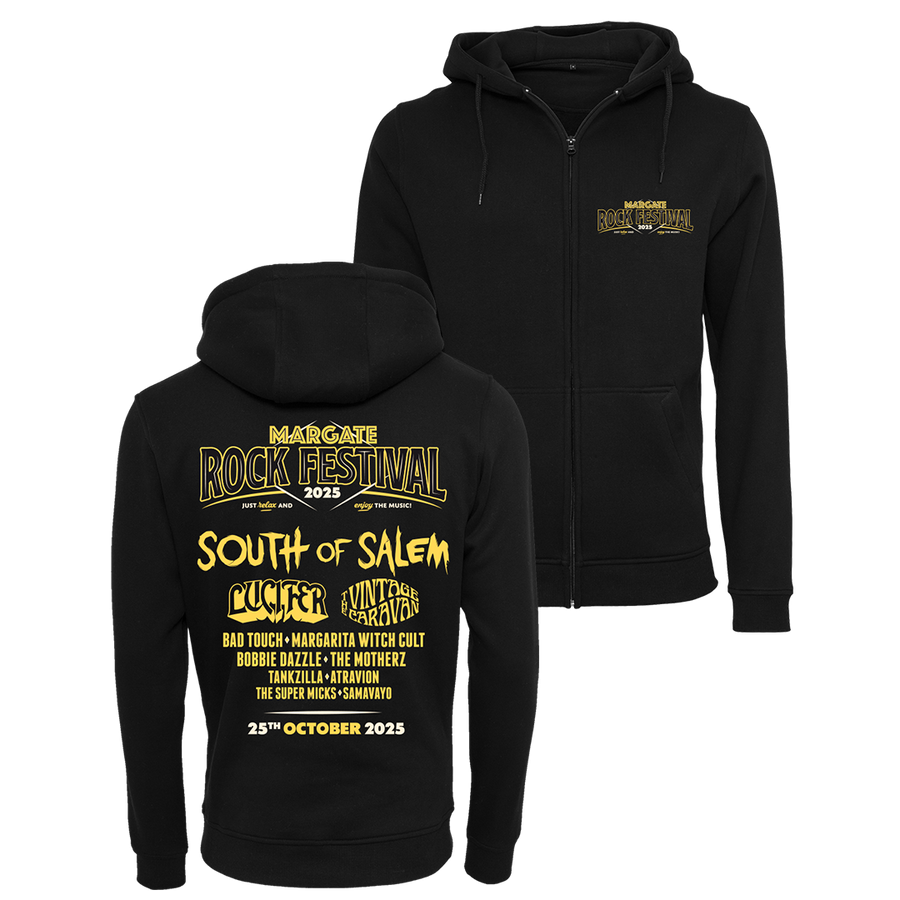 Margate Rock Festival 2025 Zip Hoodie - Black