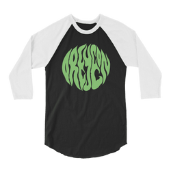 Oreyeon - Green Logo Raglan - Black/White