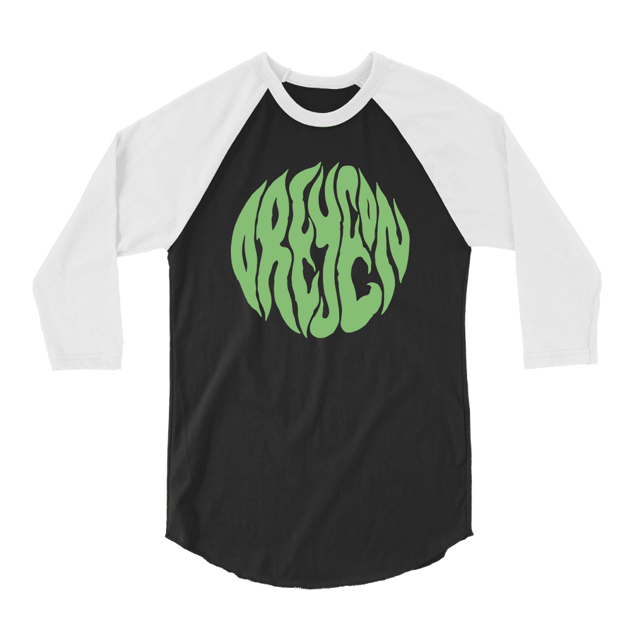 Oreyeon - Green Logo Raglan - Black/White