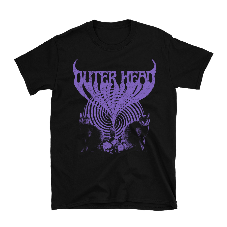 Outer Head - Catdemonium (Purple) T-Shirt - Black