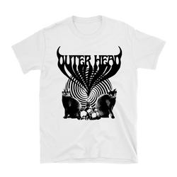 Outer Head - Catdemonium (Black) T-Shirt - White
