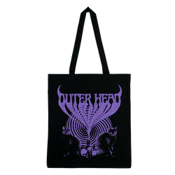 Outer Head - Catdemonium (Purple) Tote Bag - Black