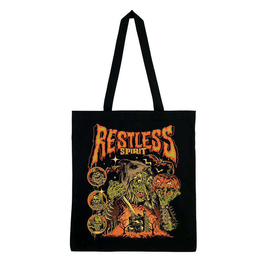 Restless Spirit - Witch Tote Bag - Black