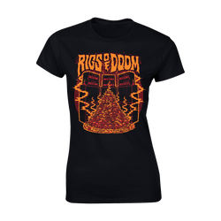 Rigs of Doom - Electric Skulls (Orange) Women's T-Shirt - Black