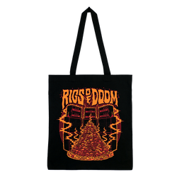Rigs of Doom - Electric Skulls (Orange) Tote Bag - Black