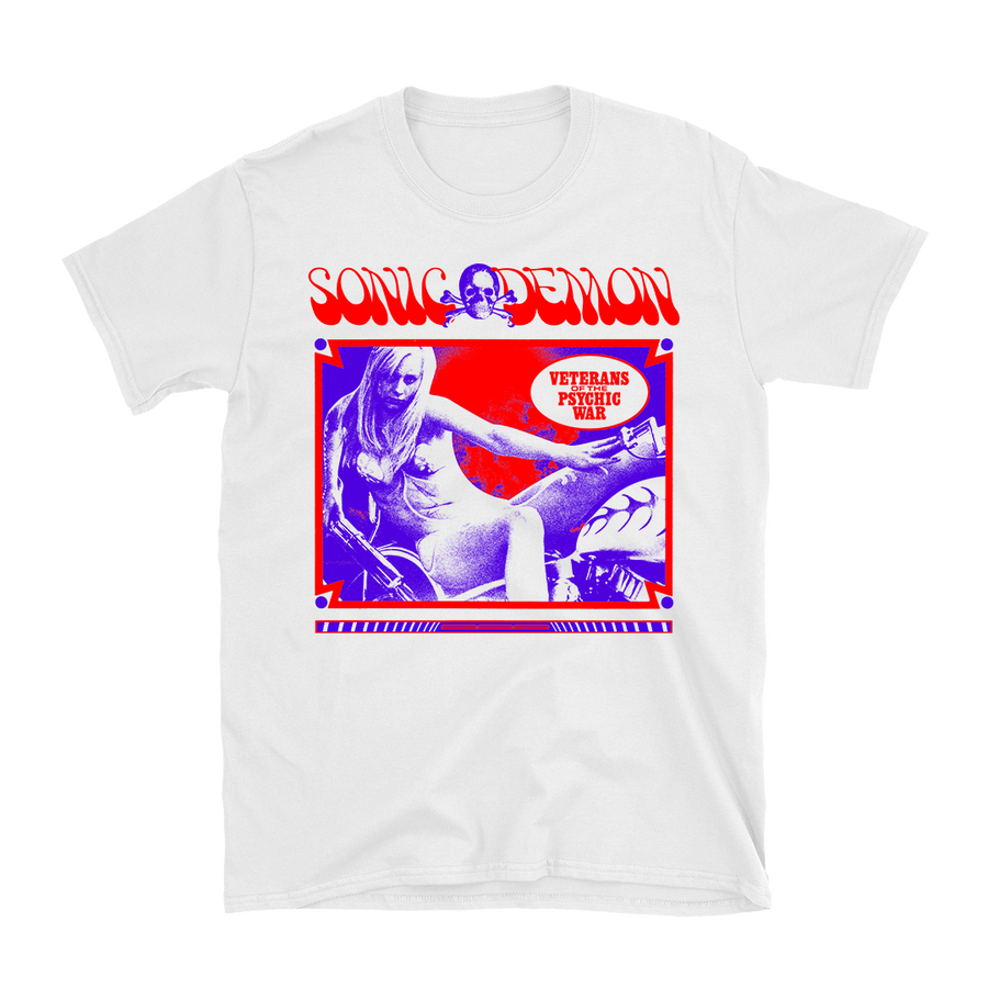 Sonic Demon - Psychic War Chopper Girl T-Shirt - White