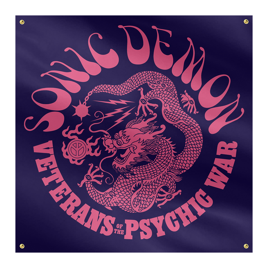Sonic Demon - Psychic War Dragon Blue Flag