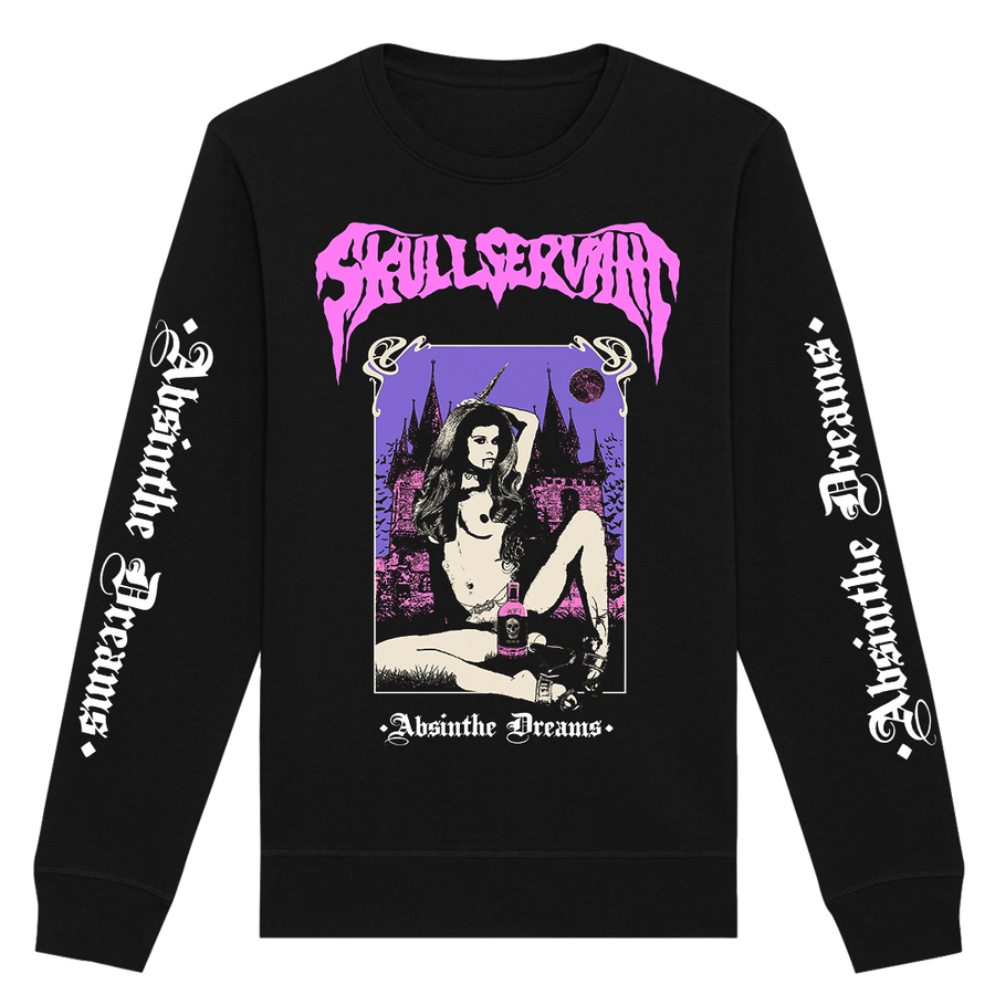 Skull Servant - Absinthe Dreams Crewneck Sweatshirt - Black
