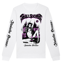 Skull Servant - Absinthe Dreams Crewneck Sweatshirt - White