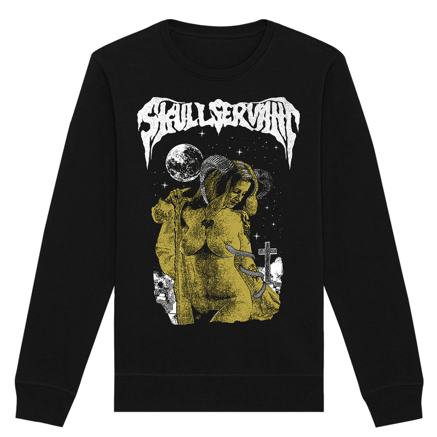 Skull Servant - Serpent Priestess Crewneck Sweatshirt - Black