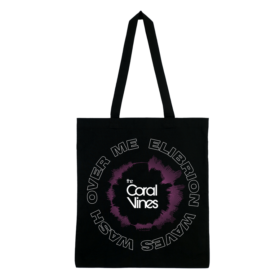 The Coral Vines - Sound Waves Tote Bag - Black