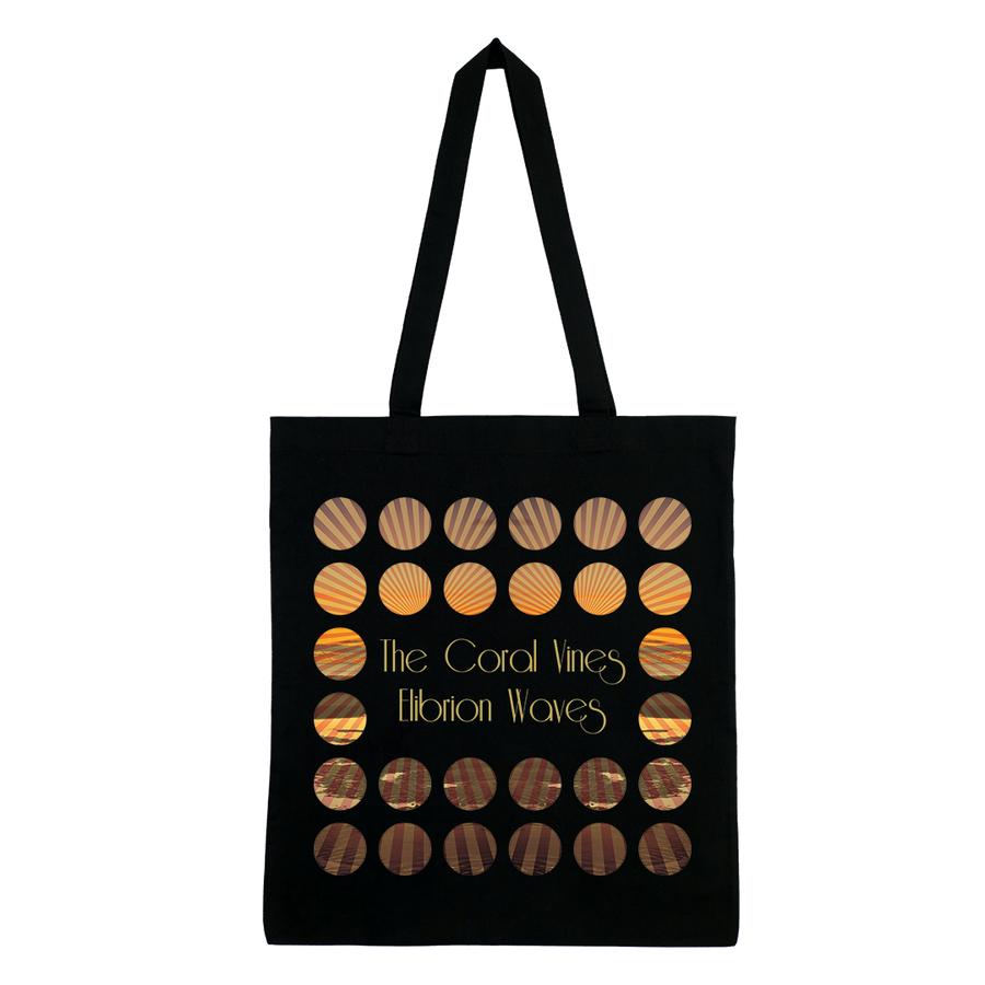 The Coral Vines - Elibrion Waves Tote Bag - Black