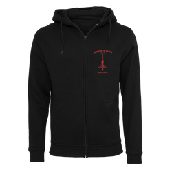 The Crooked Whispers - Whispers Army Red Logo Zip Hoodie - Black