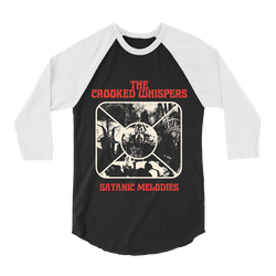 The Crooked Whispers - Satanic Melodies Collage Raglan - Black/White
