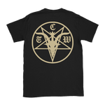 The Crooked Whispers - Pentagram Sand Logo T-Shirt- Black