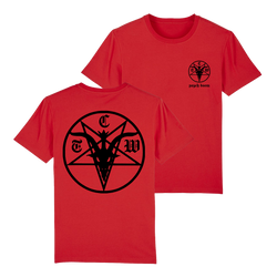 The Crooked Whispers - Pentagram Logo T-Shirt- Red