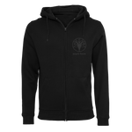 The Crooked Whispers - Pentagram Black Logo Zip Hoodie - Black