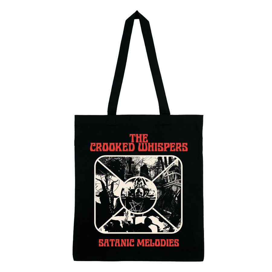 The Crooked Whispers - Satanic Melodies Collage Tote Bag - Black