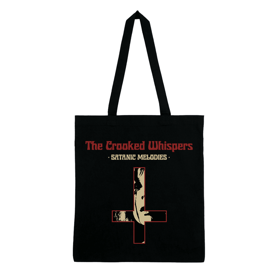 The Crooked Whispers - Satanic Melodies Cross Tote Bag - Black
