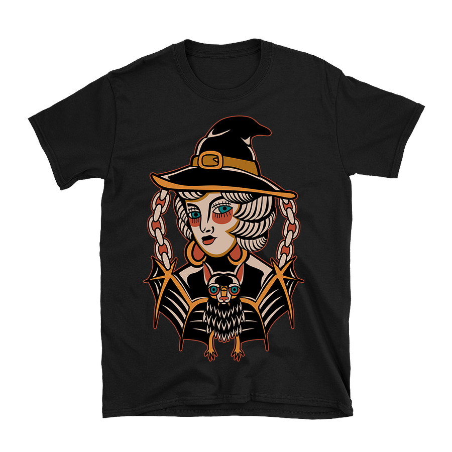 Bat Witch T-Shirt - Black