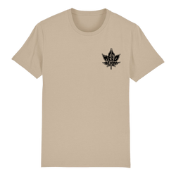 Weed Demon - Black Logo Double Sided T-Shirt - Sand