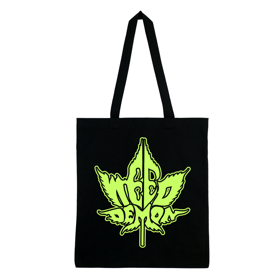 Weed Demon - Green Logo Tote Bag - Black