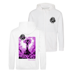 Weed Demon - Tower of Smoke Zip Hoodie - White