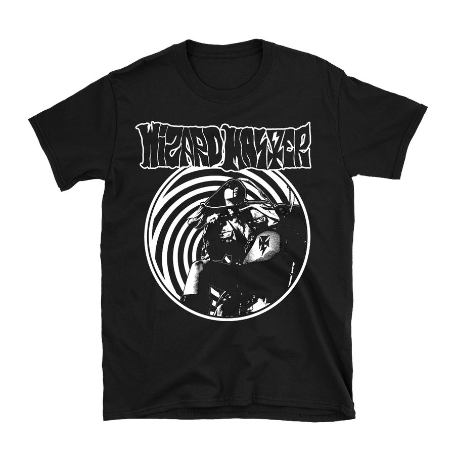 Wizard Master - Biker Girl B&W T-Shirt - Black