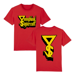 Youngblood Supercult - Black & Yellow Logo & Symbol T-Shirt - Red