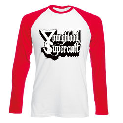 Youngblood Supercult - Black & White Logo & Symbol Raglan - White/Red