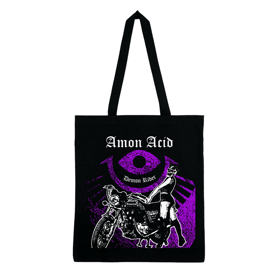 Amon Acid - Demon Rider Tote Bag - Black