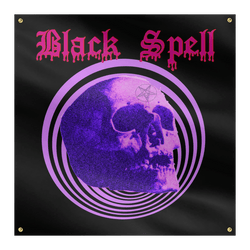 Black Spell - Pysch Skull Flag
