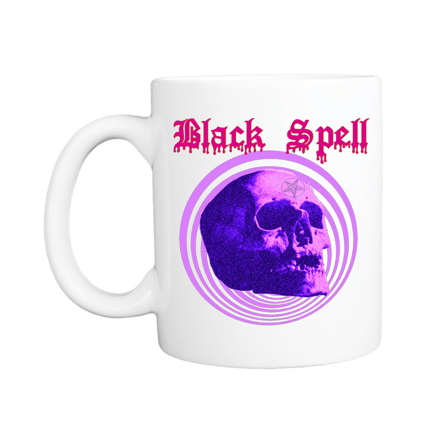 Black Spell - Pysch Skull Mug in White