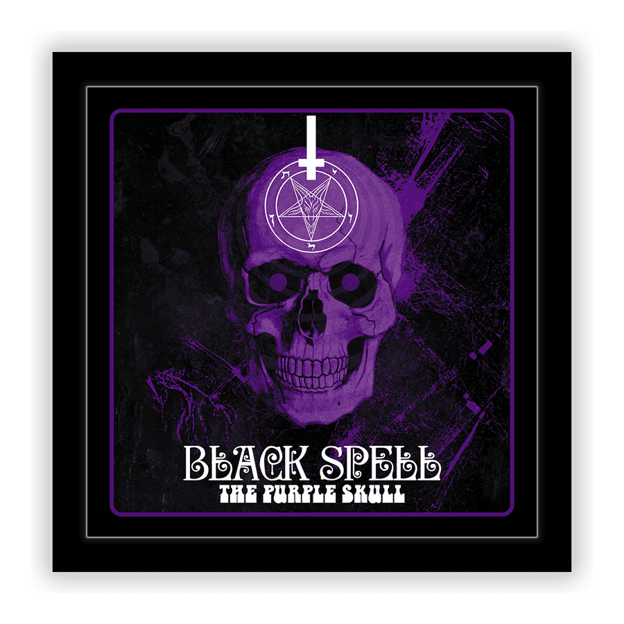 Black Spell - Purple Skull Album Cover Art Print - Framed