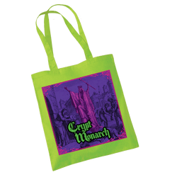 Crypt Monarch - The Necronaut Tote Bag - Lime Green