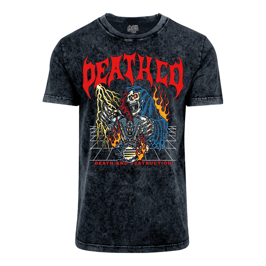 Death Co. - Megadeath Acid Wash T-Shirt - Black