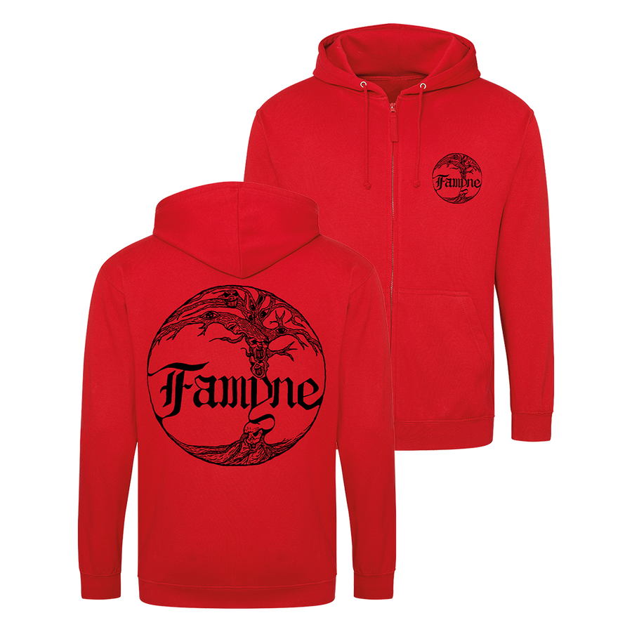 Famyne - Classic Logo Zip Hoodie - Red
