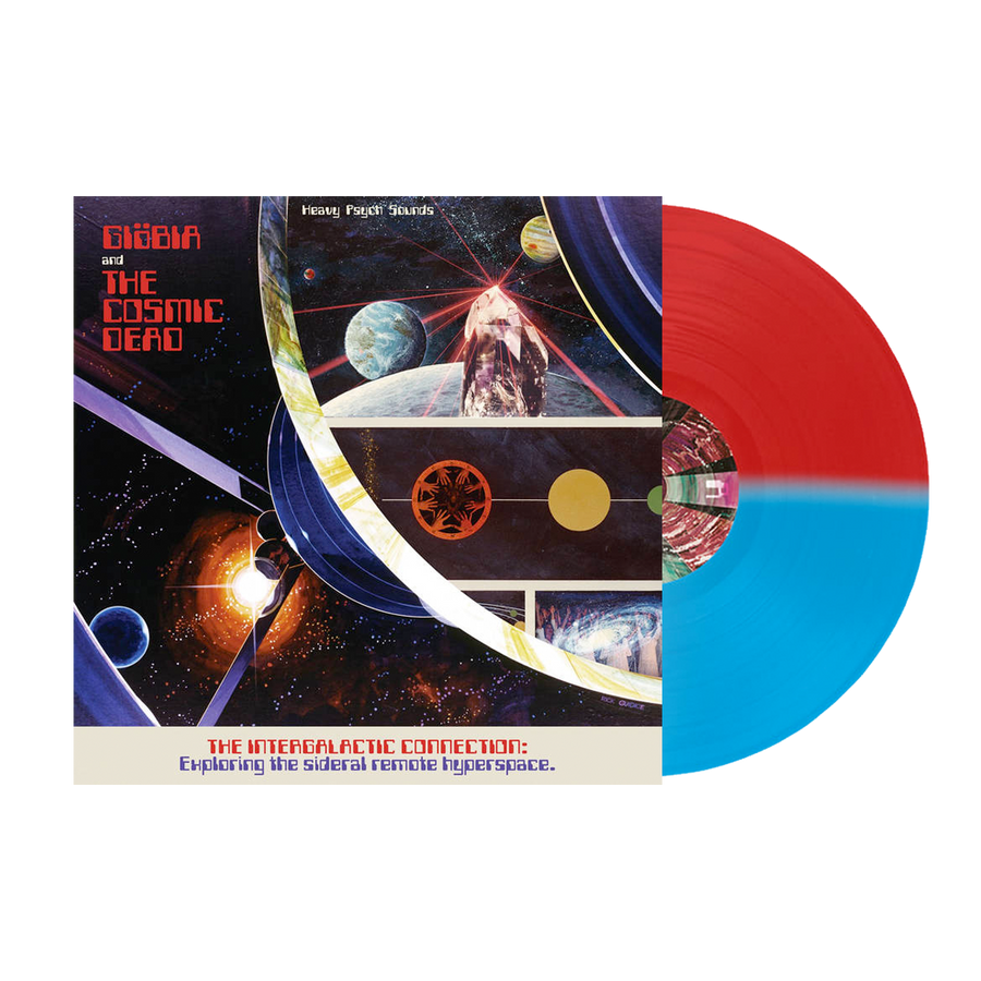 Giöbia And The Cosmic Dead - The Intergalactic Connection: Exploring The Sideral Remote Hyperspace Vinyl LP - Red/Blue Split