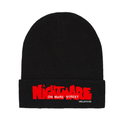 Helgi's - A Nightmare on Mare Street Embroidred Logo Beanie - Black