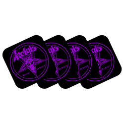 Helgi's - Welcome to Helgi's Purple Logo Coaster Set