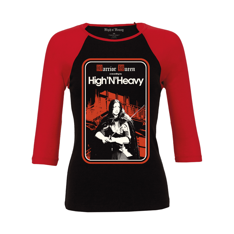 High n’ Heavy - Warrior Queen Album Cover Women’s Raglan - Black/Red