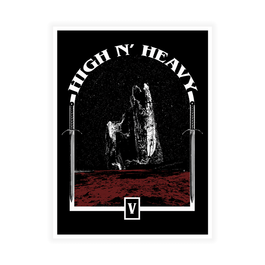 High n’ Heavy - V Album Cover Print - Unframed