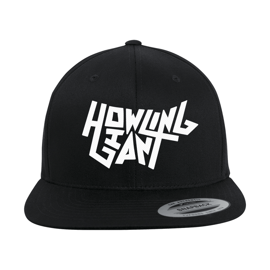 Howling Giant - Embroidered White Logo Snapback Cap - Black