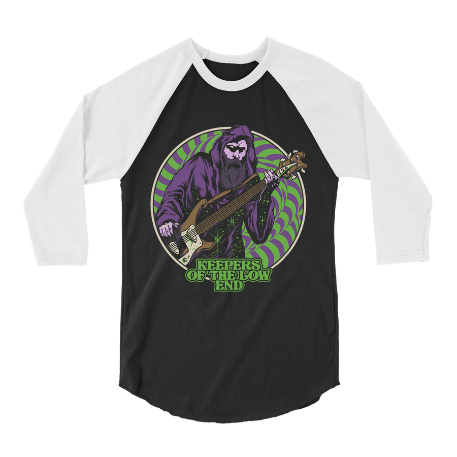 Keepers of the Low End - Keeper of the Low End Raglan - Black/White